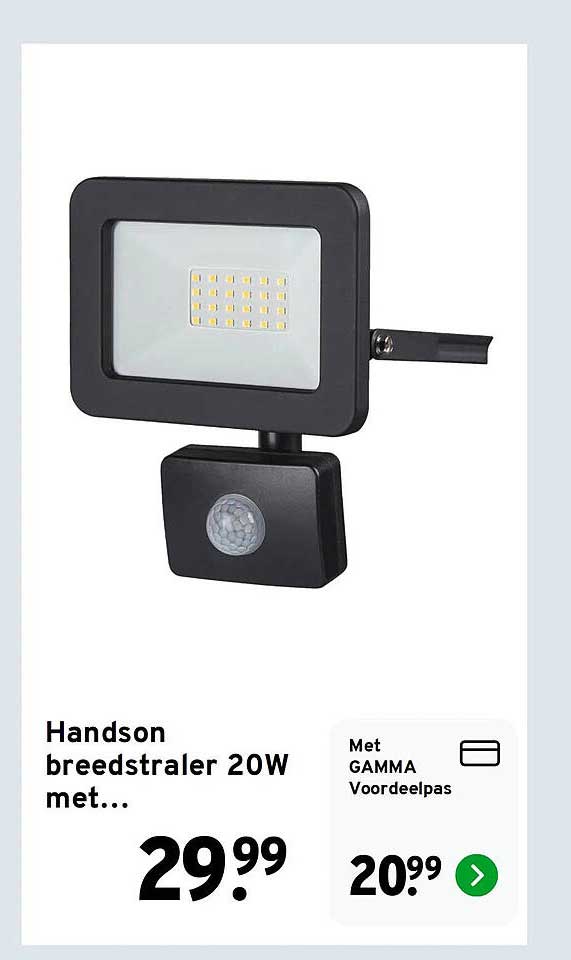 Handson breedstraler 20W met...