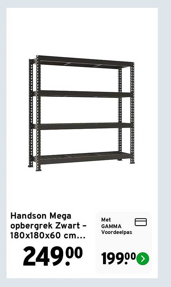 Handson Mega opbergrek Zwart – 180x180x60 cm...