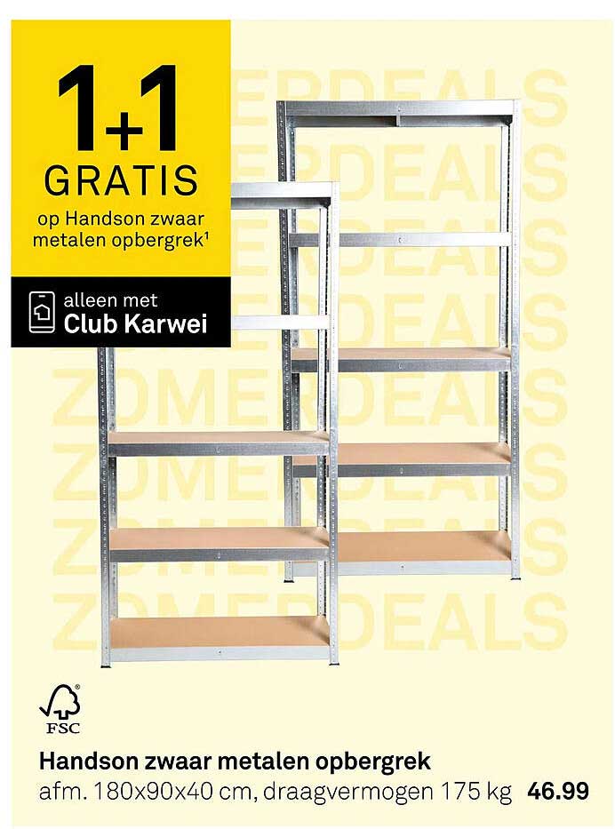 Handson zwaar metalen opbergrek 1+1 gratis