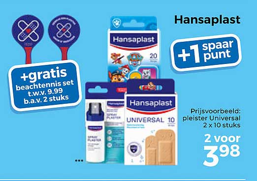 Hansaplast +1 spaarpunt