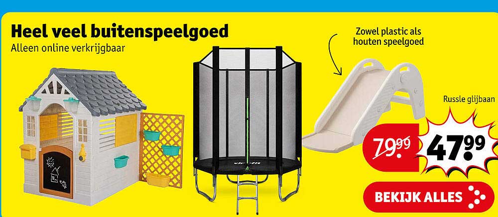 Heel veel buitenspeelgoed Alleen online verkrijgbaar