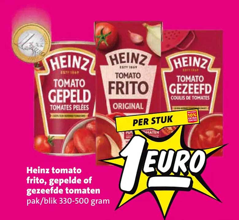 Heinz tomato frito, gepelde of gezeefde tomaten