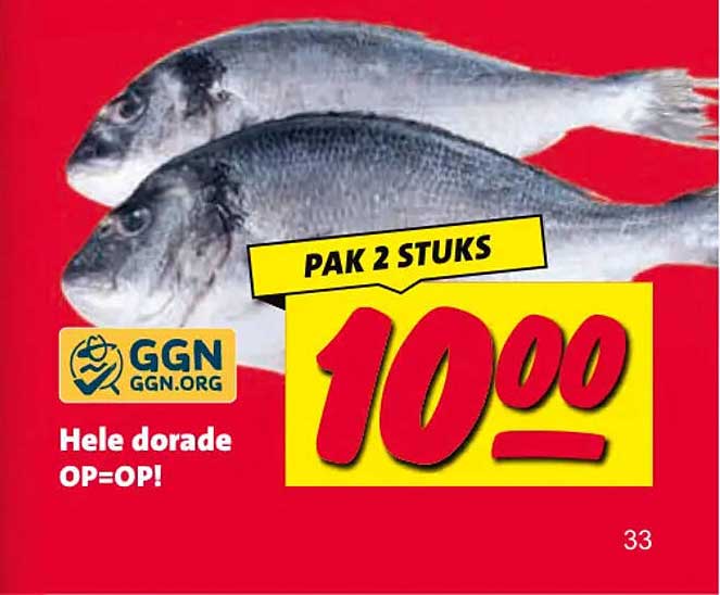 Hele dorade OP=OP! PAK 2 STUKS