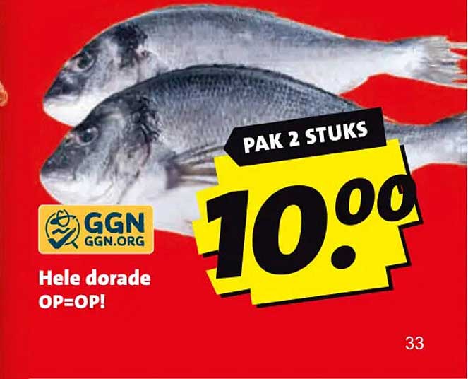 Hele dorade OP=OP! Pak 2 stuks