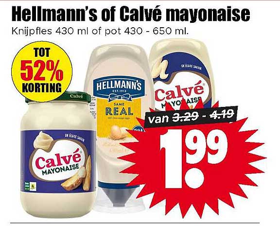 Hellmann’s of Calvé mayonaise