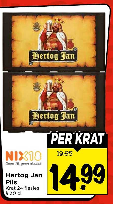 Hertog Jan Pils Krat 24 flesjes à 30 cl PER KRAT