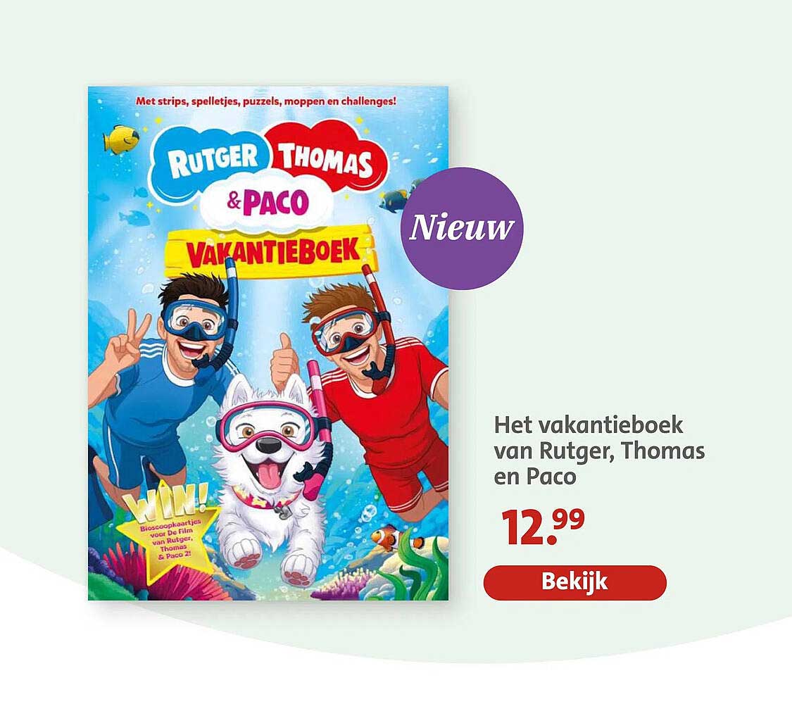 Het vakantieboek van Rutger, Thomas en Paco
