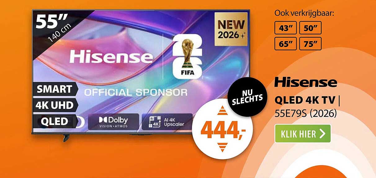 Hisense QLED 4K TV 55E79S (2026)