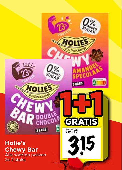 Holië's Chewy Bar 1+1 GRATIS