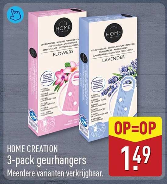 HOME CREATION 3-pack geurbangers Meerdere varianten verkrijgbaar. OP=OP