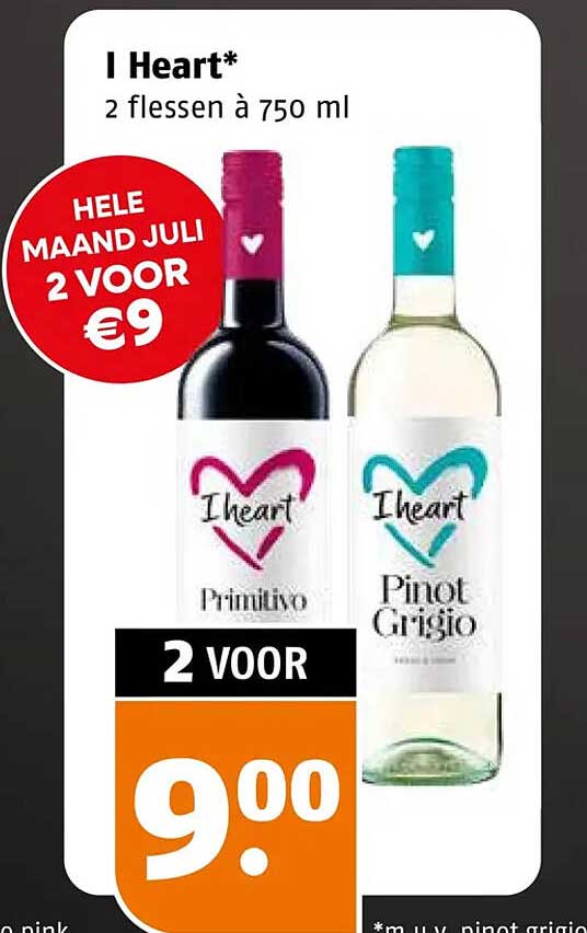 I Heart* 2 flessen à 750 ml