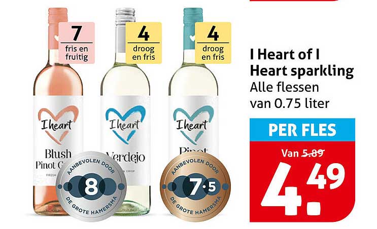 I Heart of I Heart sparkling Alle flessen van 0.75 liter PER FLES
