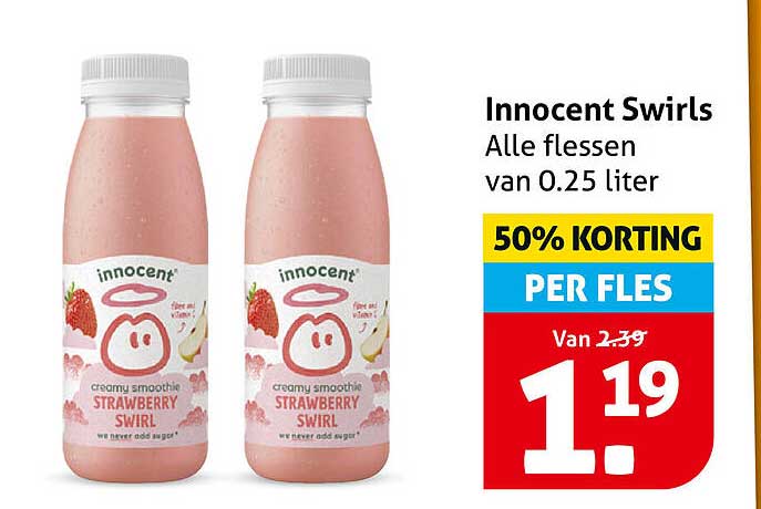 Innocent Swirls Alle flessen van 0.25 liter 50% KORTING PER FLES