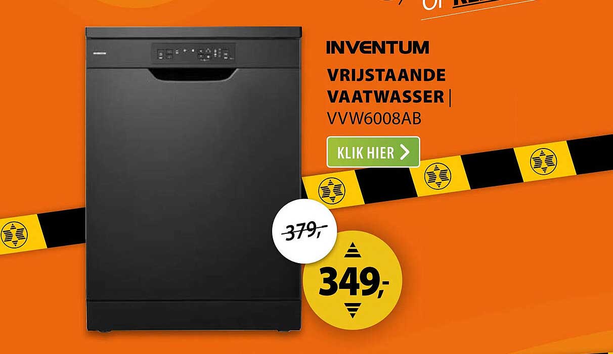 Inventum vrijstaande vaatwasser VVW6008AB