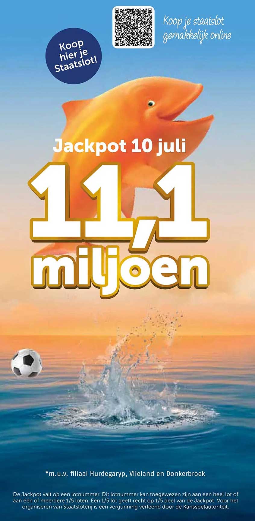 Jackpot 10 juli 111 miljoen