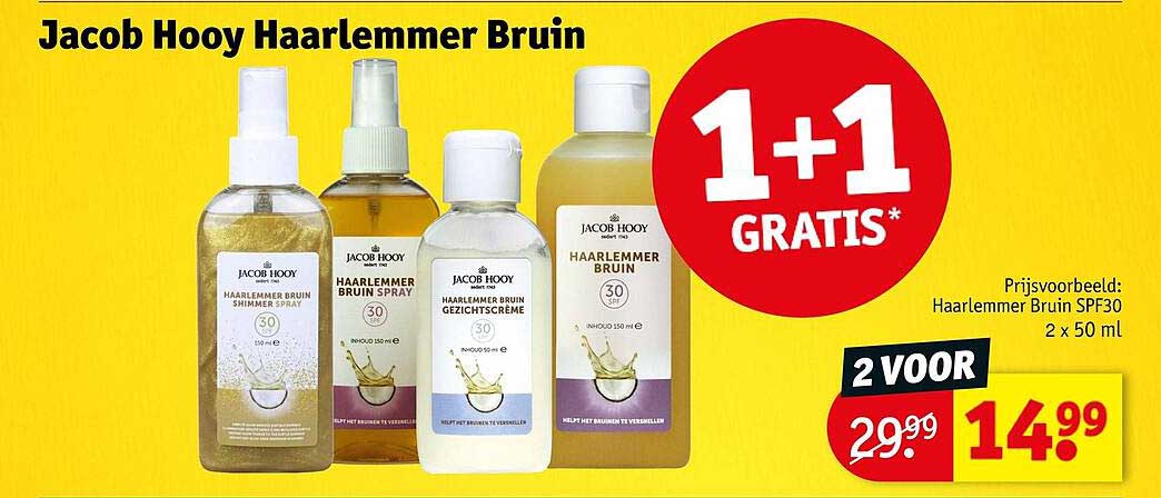 Jacob Hooy Haarlemmer Bruin 1+1 gratis