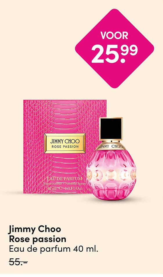 Jimmy Choo Rose passion Eau de parfum 40 ml.