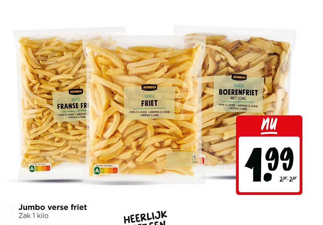 Jumbo verse friet Zak 1 kilo