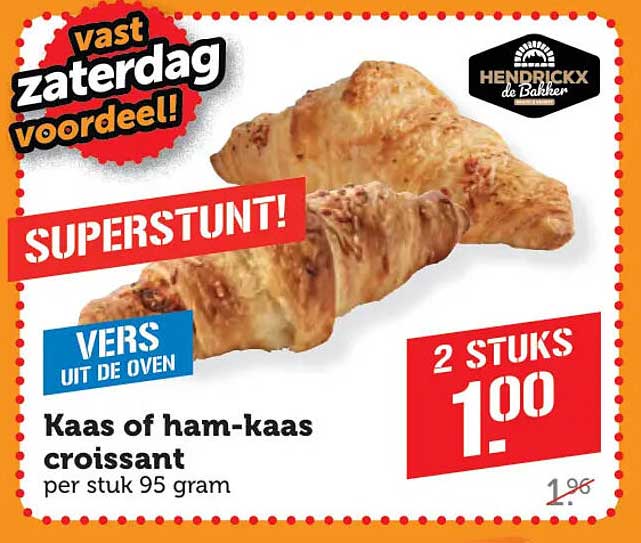 Kaas of ham-kaas croissant