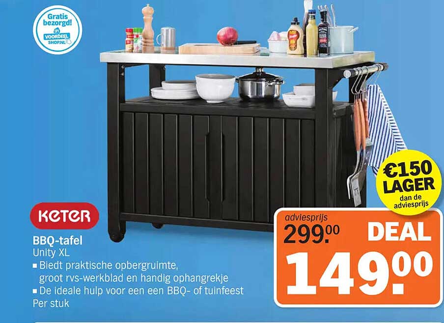 KETER BBQ-tafel Unity XL