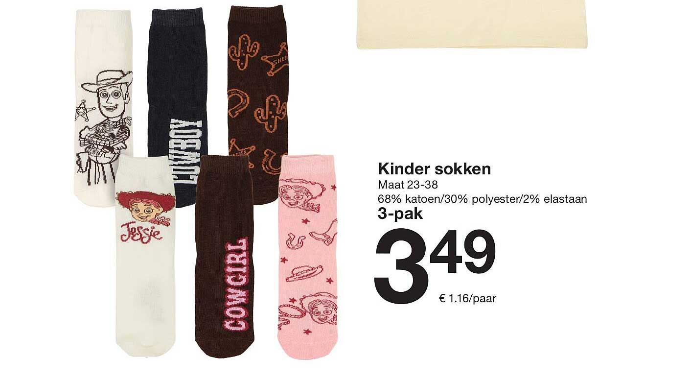 Kinder sokken 3-pak