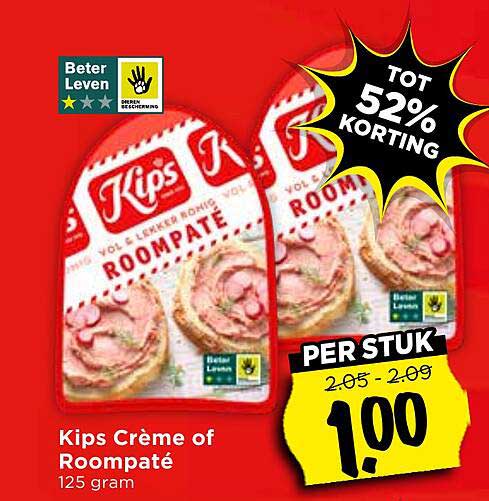 Kips Crème of Roompâté 125 gram
