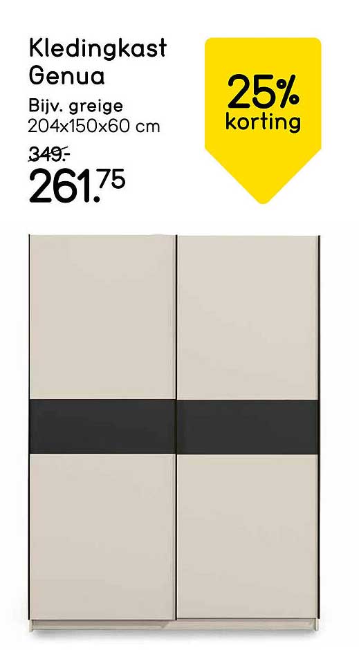 Kledingkast Genua 25% korting