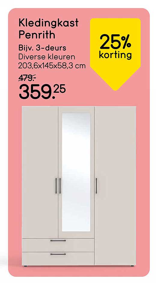 Kledingkast Penrith 25% korting