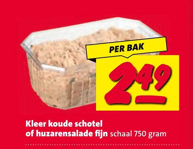Kleer koude schotel of huzarensalade fijn schaal 750 gram