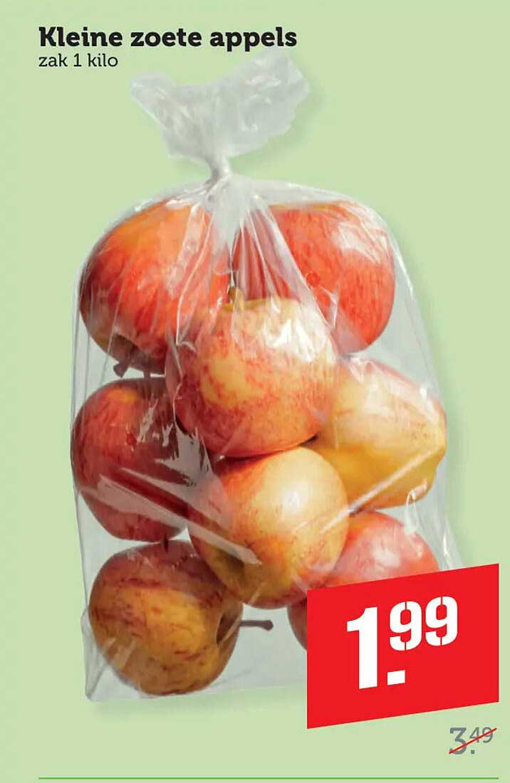 Kleine zoete appels zak 1 kilo