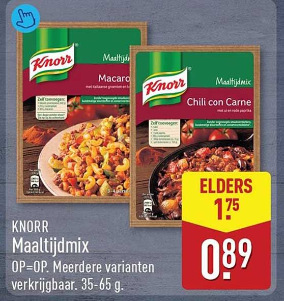 KNORR Maaltijdmix OP=OP. Meerdere varianten verkrijgbaar. 35-65 g.