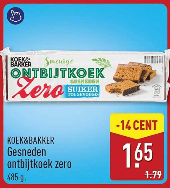 KOEK&BAKKER Gesneden ontbijtkoek zero