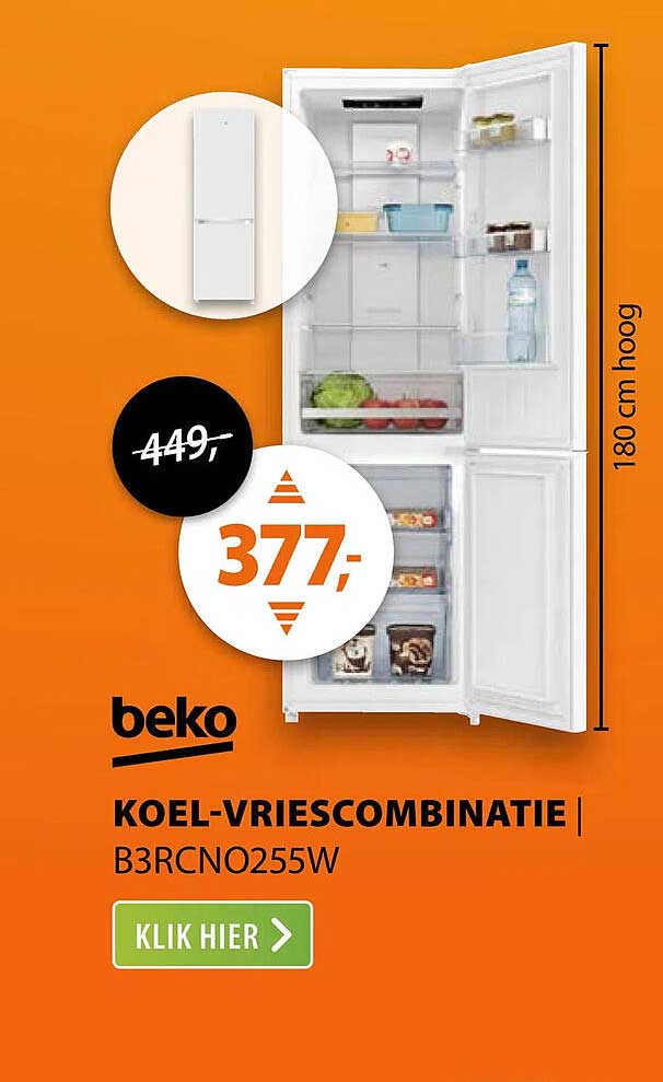 KOEL-VRIESCOMBINATIE B3RCNO255W