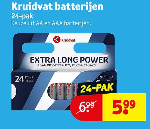 Kruidvat batterijen 24-pak
