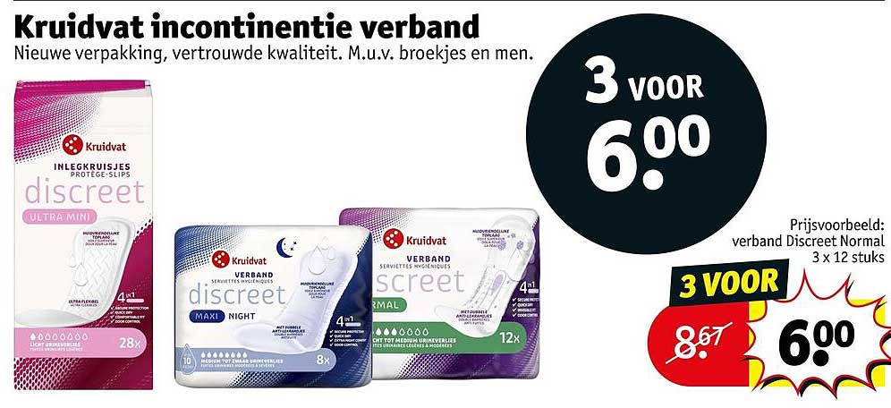 Kruidvat incontinentie verband