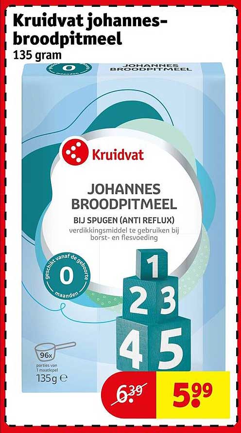 Kruidvat johannes-broodpitmeel 135 gram