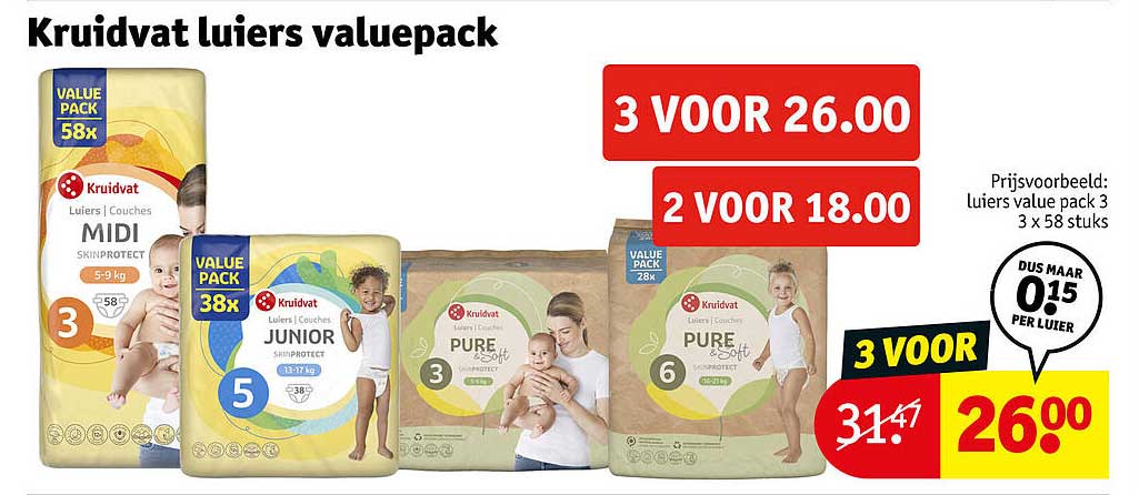 Kruidvat luiers valuepack