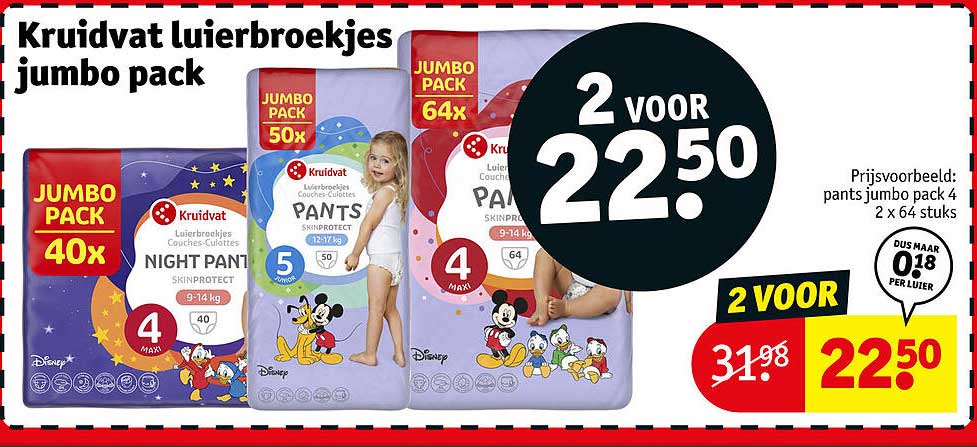 Kruidvat luiersbroekjes jumbo pack