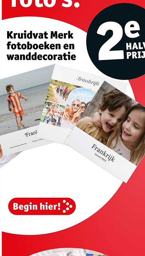 Kruidvat Merk fotoboeken en wanddecoratie 2e halve prijs