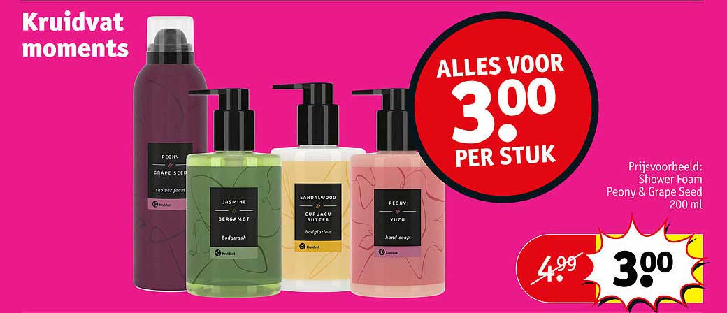 Kruidvat moments - Alles voor 3.00 per stuk