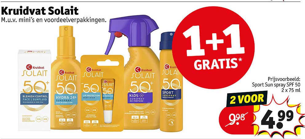 Kruidvat Solait 1+1 GRATIS*