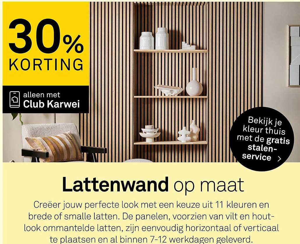 Lattenwand op maat