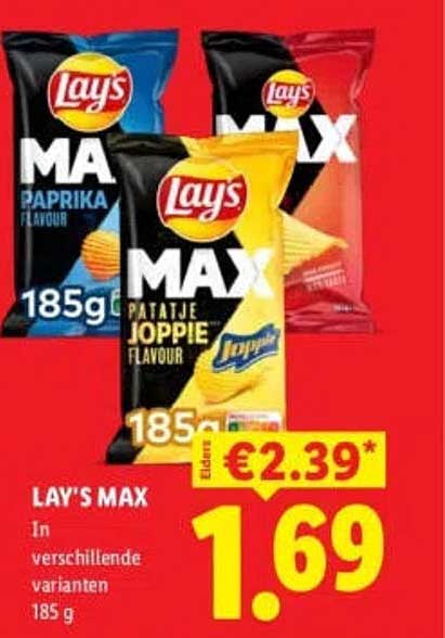 LAY'S MAX in verschillende varianten 185 g