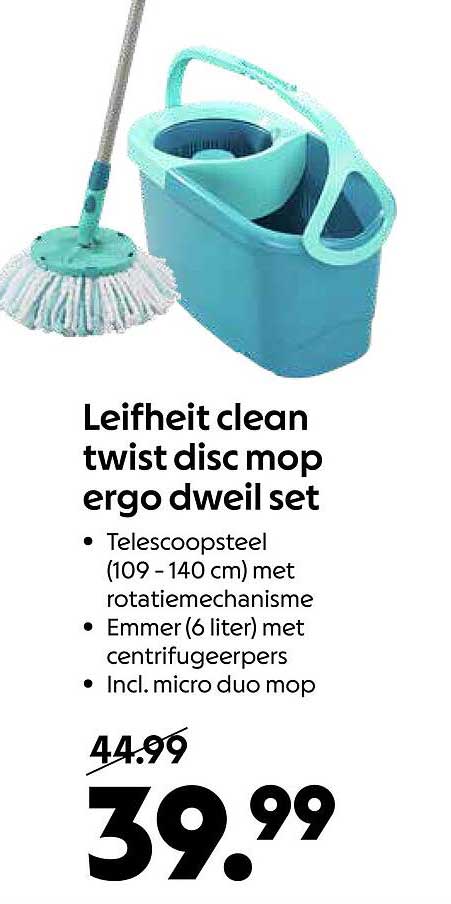 Leifheit clean twist disc mop ergo dweil set