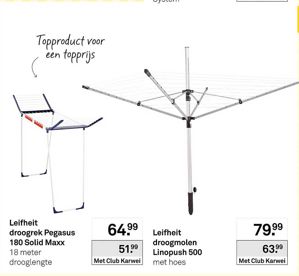 Leifheit droogrek Pegasus 180 Solid Maxx 18 meter drooglengte