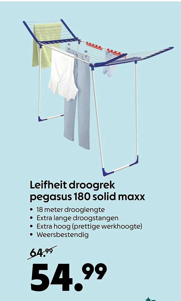 Leifheit droogrek pegasus 180 solid maxx