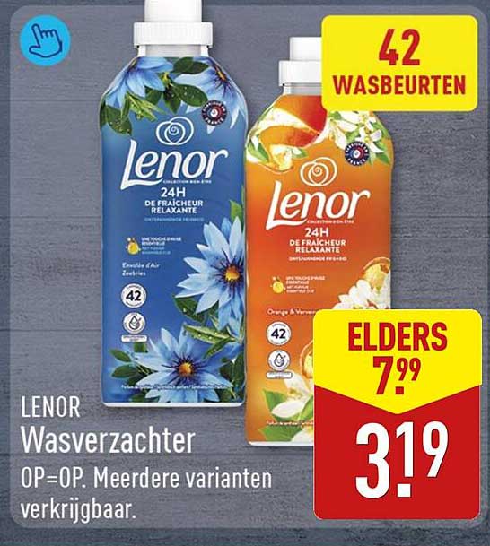 LENOR Wasverzachter OP=OP. Meerdere varianten verkrijgbaar.