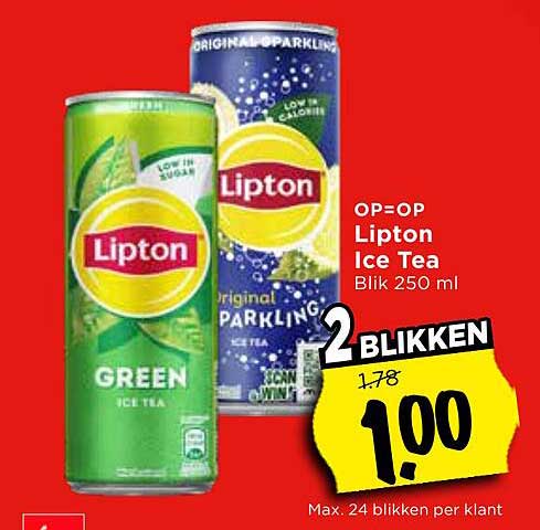 Lipton Ice Tea 250 ml 2 blikken