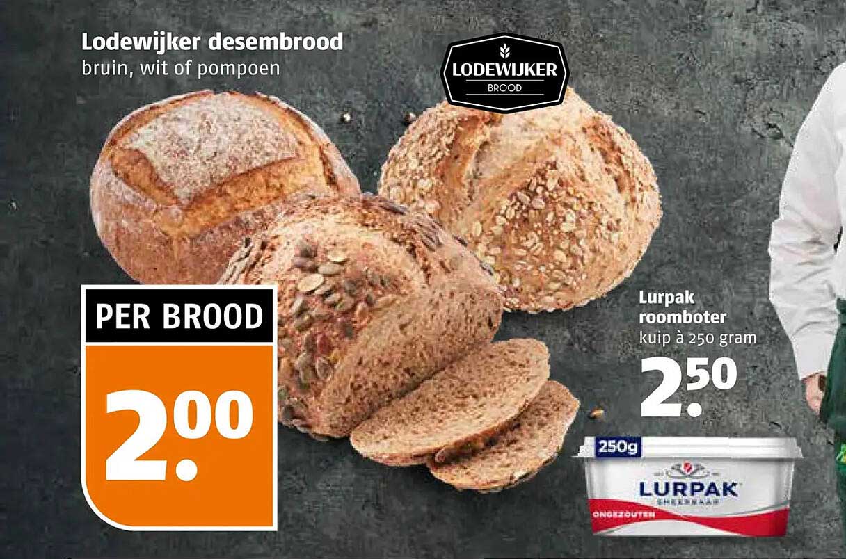 Lodewijker desembrood bruin, wit of pompoen