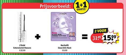 L'Oréal + Revitalift = 2 VOOR 15,99 1+1 GRATIS